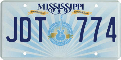 MS license plate JDT774