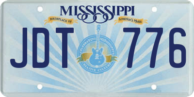 MS license plate JDT776