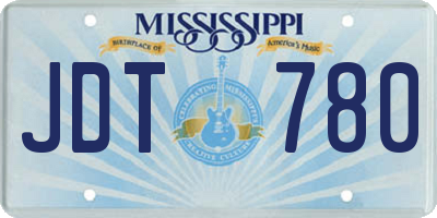 MS license plate JDT780