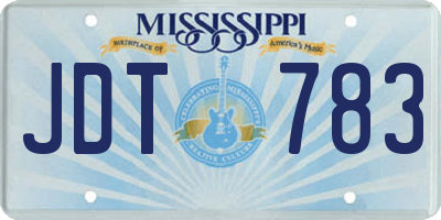 MS license plate JDT783
