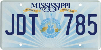 MS license plate JDT785