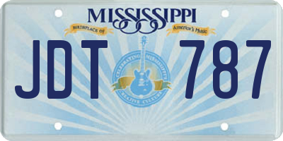 MS license plate JDT787