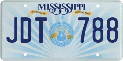 MS license plate JDT788