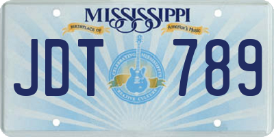 MS license plate JDT789