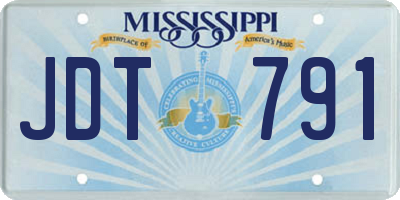 MS license plate JDT791
