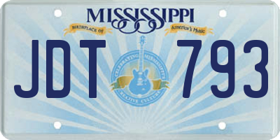 MS license plate JDT793