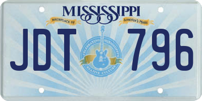 MS license plate JDT796