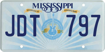 MS license plate JDT797