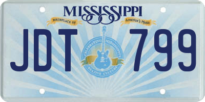 MS license plate JDT799