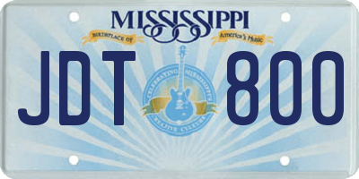 MS license plate JDT800
