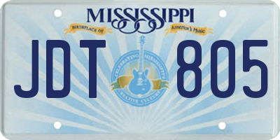 MS license plate JDT805