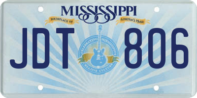 MS license plate JDT806