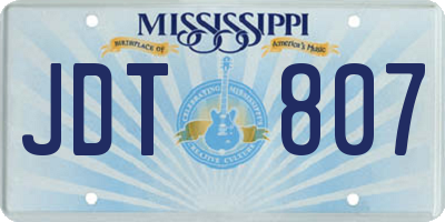 MS license plate JDT807