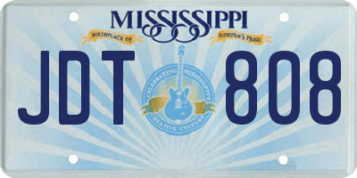 MS license plate JDT808