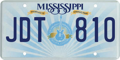 MS license plate JDT810