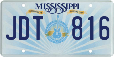 MS license plate JDT816