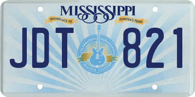 MS license plate JDT821