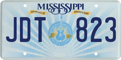 MS license plate JDT823