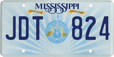MS license plate JDT824
