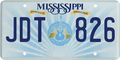 MS license plate JDT826