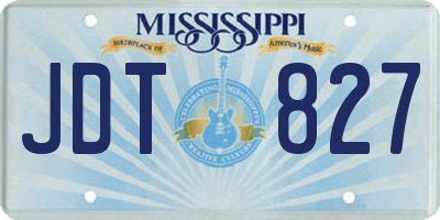 MS license plate JDT827