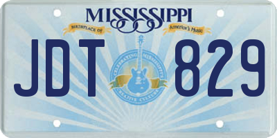 MS license plate JDT829
