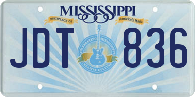 MS license plate JDT836
