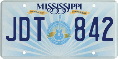 MS license plate JDT842
