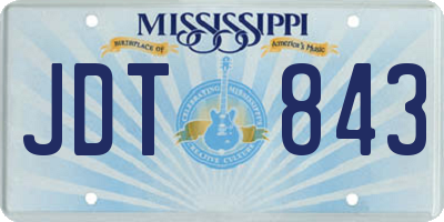 MS license plate JDT843