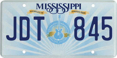 MS license plate JDT845