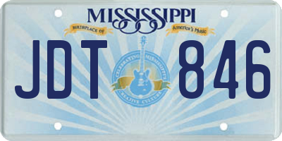 MS license plate JDT846