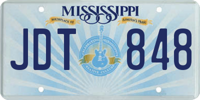MS license plate JDT848