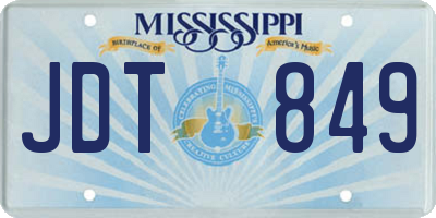 MS license plate JDT849