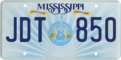 MS license plate JDT850