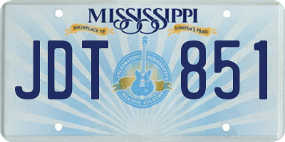 MS license plate JDT851