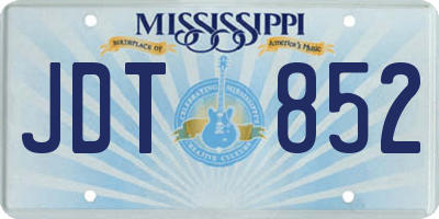 MS license plate JDT852