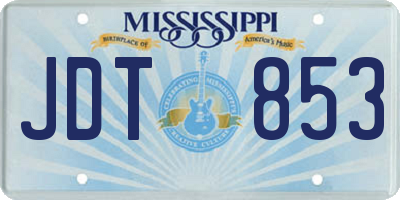MS license plate JDT853
