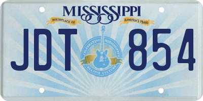 MS license plate JDT854
