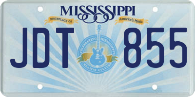 MS license plate JDT855