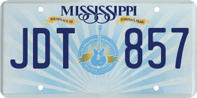 MS license plate JDT857