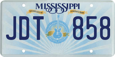 MS license plate JDT858