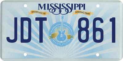 MS license plate JDT861