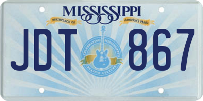 MS license plate JDT867