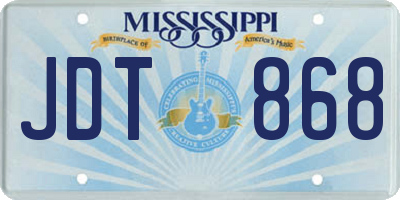 MS license plate JDT868