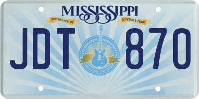 MS license plate JDT870