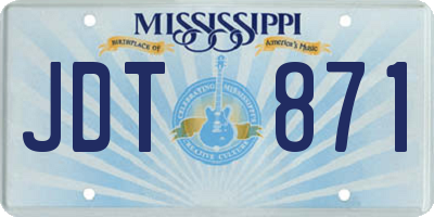 MS license plate JDT871