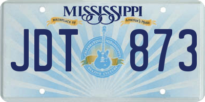 MS license plate JDT873
