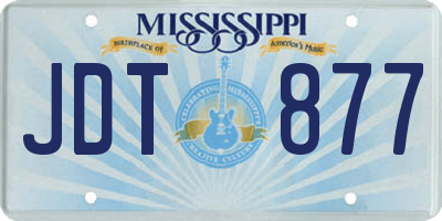 MS license plate JDT877