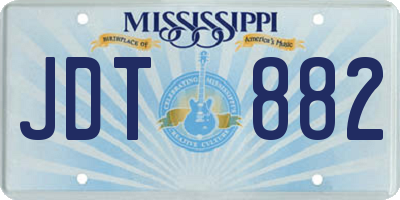 MS license plate JDT882