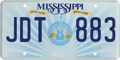 MS license plate JDT883